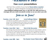 Conkling Center Zoom June programs