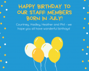 July birthday message