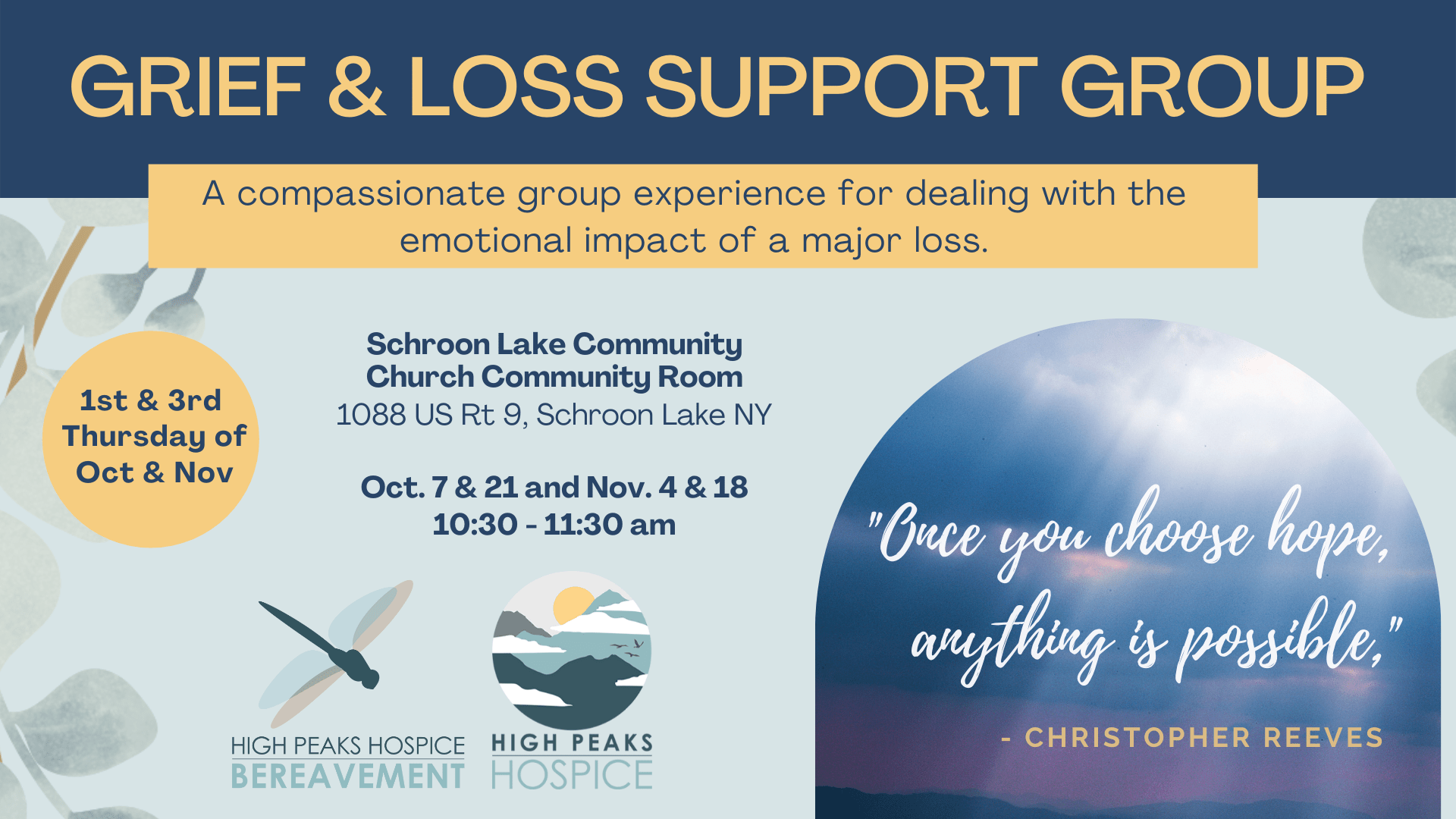 Schroon Lake Grief and Loss Support Group
