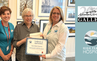 Certificate of Appreciation presented to the Adirondack Artist Guild